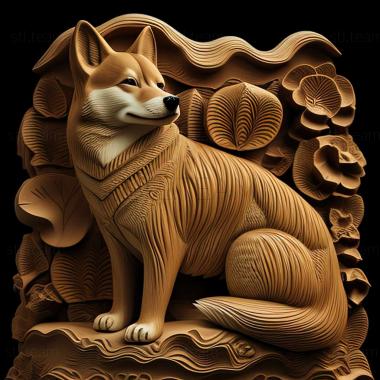 3D model Dzemon shiba dog (STL)